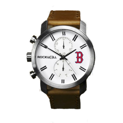 Boston Red Sox Apollo Watch with brown leather bands