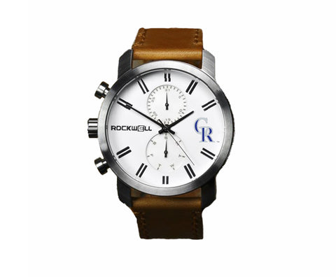 Colorado rockies apollo watch with brown leather bands