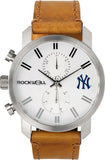 New york yankees silver apollo with brown leather bands