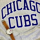 Chicago Cubs Apollo Watch with brown leather bands